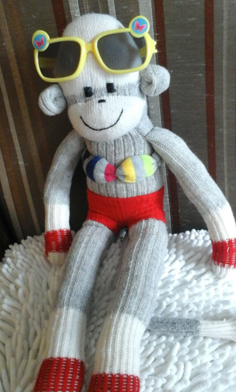 Sock Monkey in a Bikini